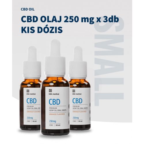 USA medical CBD Olaj 250 mg | 30 ml x 3 db