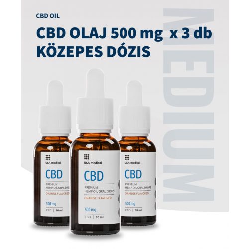 USA medical CBD Olaj 500 mg | 30 ml x 3 db