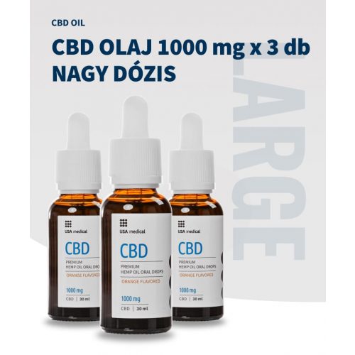 USA medical CBD Olaj 1000 mg | 30 ml x 3 db