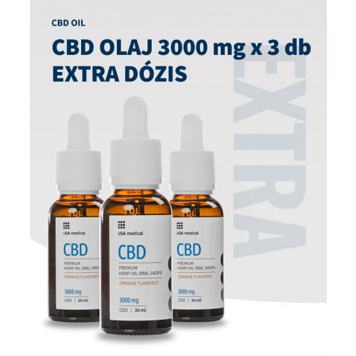 USA medical CBD Olaj 3000 mg | 30 ml x 3 db