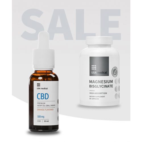 CBD Olaj 500 mg + Magnézium biszglicinát