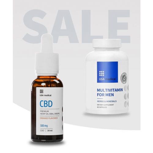 CBD Olaj 500 mg + Multivitamin férfiaknak kapszula