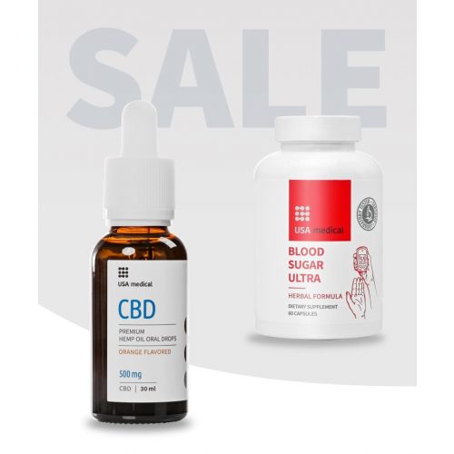 CBD Olaj 500 mg + Blood Sugar Ultra kapszula