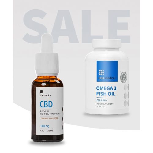 CBD Olaj 1000 mg + Omega-3 Halolaj kapszula