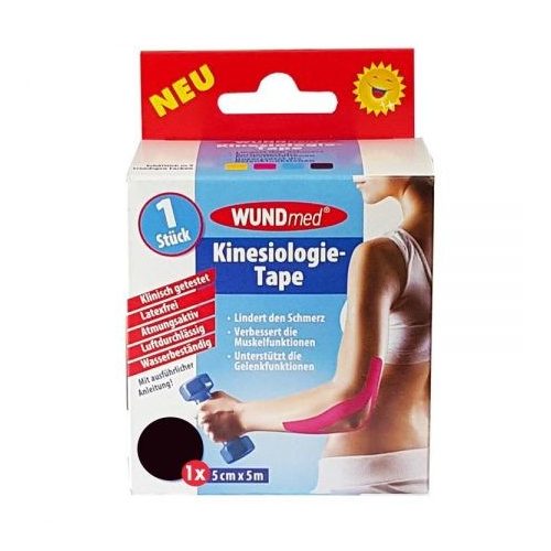 Wundmed Kinesio tape 5cmx5m Fekete