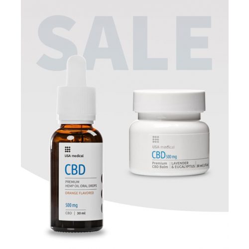 CBD Olaj 500 mg + CBD balzsam 500 mg