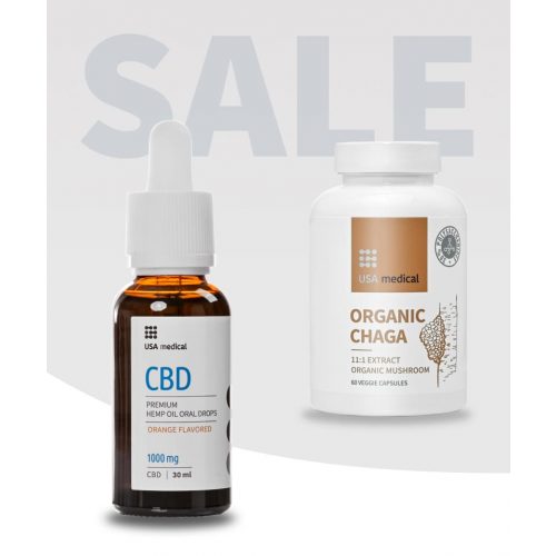 CBD Olaj 1000 mg + Organic CHAGA gomba kivonat