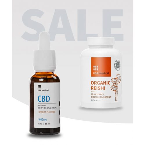 CBD Olaj 1000 mg + Organic REISHI gomba kivonat