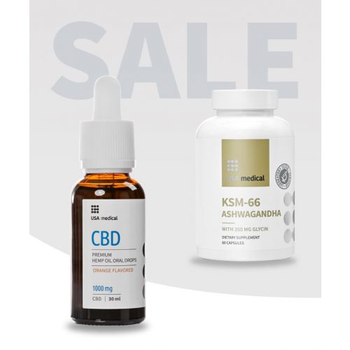 CBD Olaj 1000 mg + KSM-66 Ashwagandha