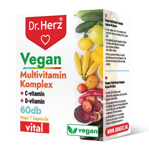 Dr. Herz Vegan Multivitamin Complex kapszula 60db DOBOZOS