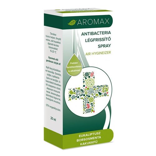 AROMAX ANTIBACTERIA Eukaliptusz-Borsosmenta-Kakukkfű spray 20 ml