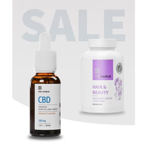 CBD Olaj 500 mg + Hajvitamin kapszula