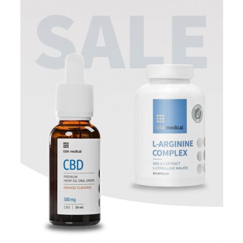 CBD Olaj 500 mg + L-arginin kapszula