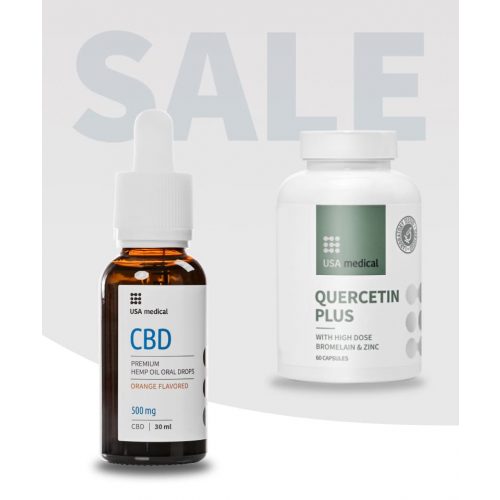 CBD Olaj 500 mg + Kvercetin kapszula